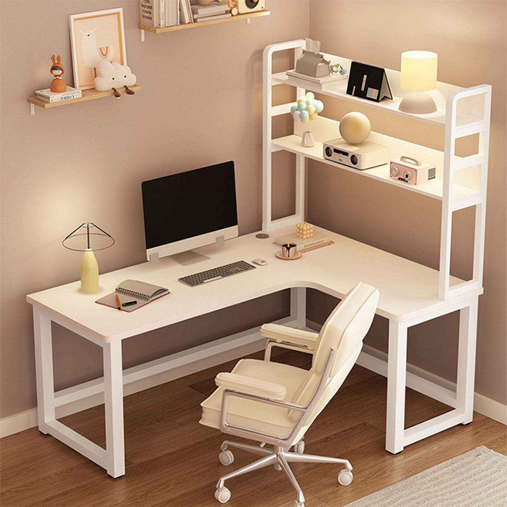 Amazon.co.jp: L字デスク 机 pc 学習机 勉強机 【UOFGCRU ブランド直販